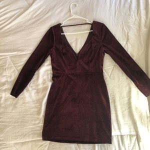 Red Velvet Shimmer Dress